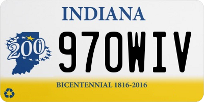 IN license plate 970WIV