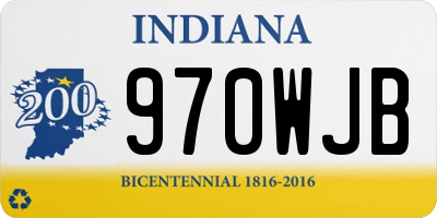 IN license plate 970WJB