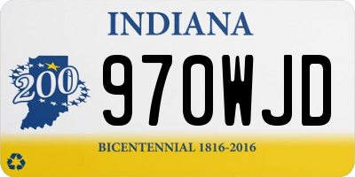 IN license plate 970WJD