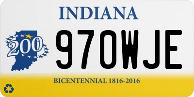 IN license plate 970WJE