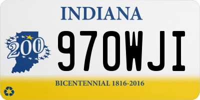 IN license plate 970WJI