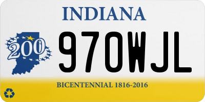 IN license plate 970WJL