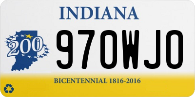 IN license plate 970WJO
