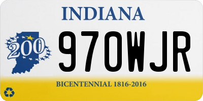 IN license plate 970WJR