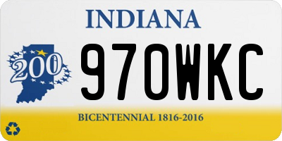 IN license plate 970WKC