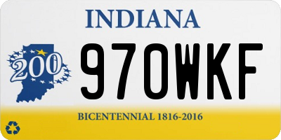 IN license plate 970WKF