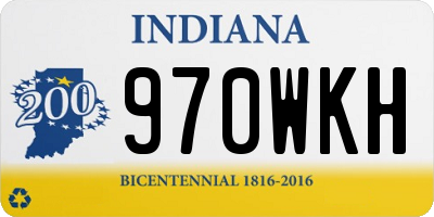 IN license plate 970WKH
