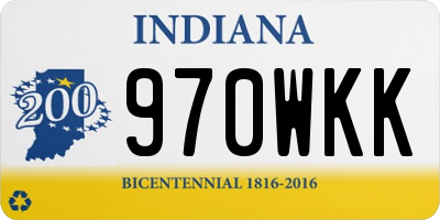 IN license plate 970WKK