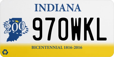 IN license plate 970WKL