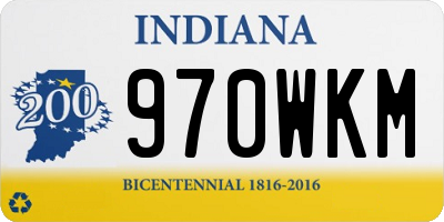 IN license plate 970WKM