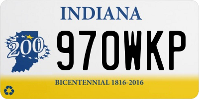 IN license plate 970WKP