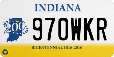 IN license plate 970WKR