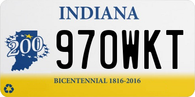 IN license plate 970WKT