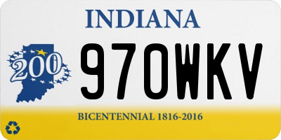 IN license plate 970WKV