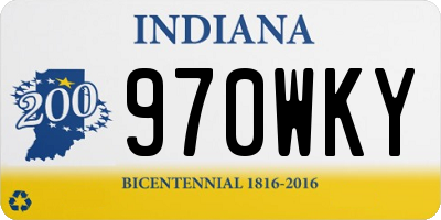 IN license plate 970WKY