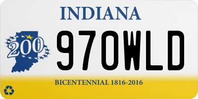 IN license plate 970WLD