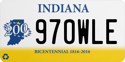 IN license plate 970WLE
