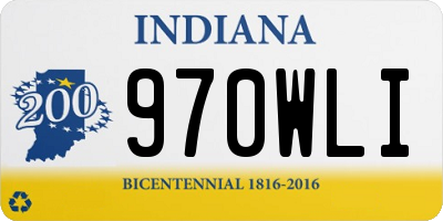 IN license plate 970WLI