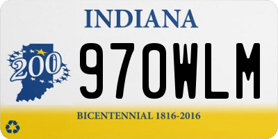 IN license plate 970WLM