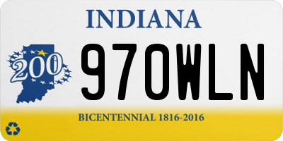 IN license plate 970WLN