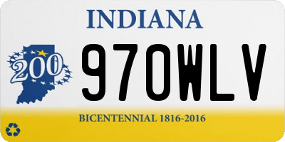 IN license plate 970WLV