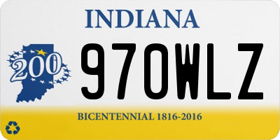 IN license plate 970WLZ