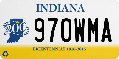IN license plate 970WMA