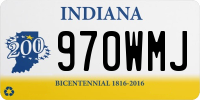 IN license plate 970WMJ