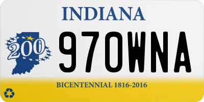 IN license plate 970WNA