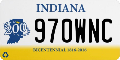 IN license plate 970WNC
