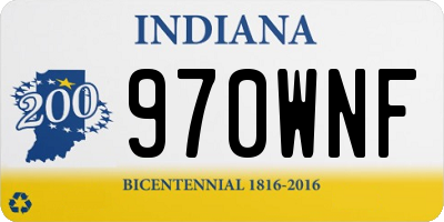 IN license plate 970WNF