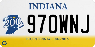 IN license plate 970WNJ