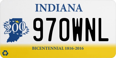 IN license plate 970WNL
