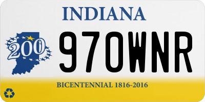 IN license plate 970WNR
