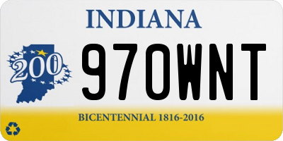 IN license plate 970WNT