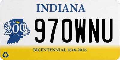 IN license plate 970WNU