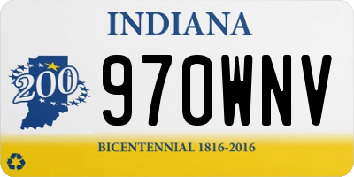 IN license plate 970WNV