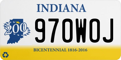 IN license plate 970WOJ