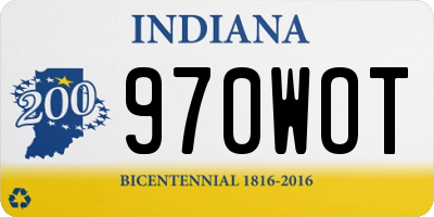 IN license plate 970WOT
