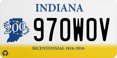IN license plate 970WOV