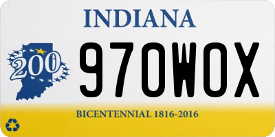 IN license plate 970WOX
