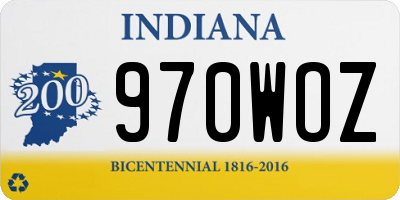 IN license plate 970WOZ