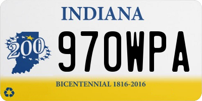 IN license plate 970WPA