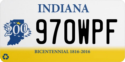 IN license plate 970WPF