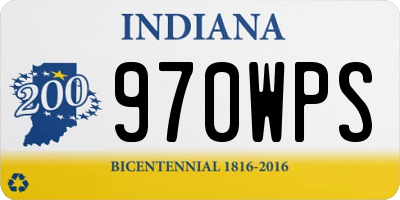 IN license plate 970WPS