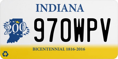 IN license plate 970WPV