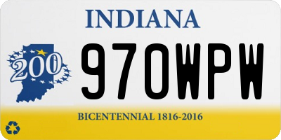 IN license plate 970WPW