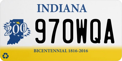 IN license plate 970WQA