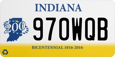IN license plate 970WQB
