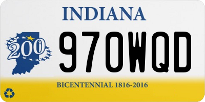 IN license plate 970WQD
